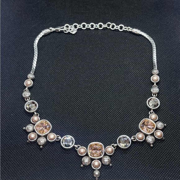 Brighton Necklace with Beautiful Gray and Pink Stones - Picture 3 of 4